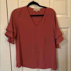 LOFT Women's Ruffle Sleeve Top